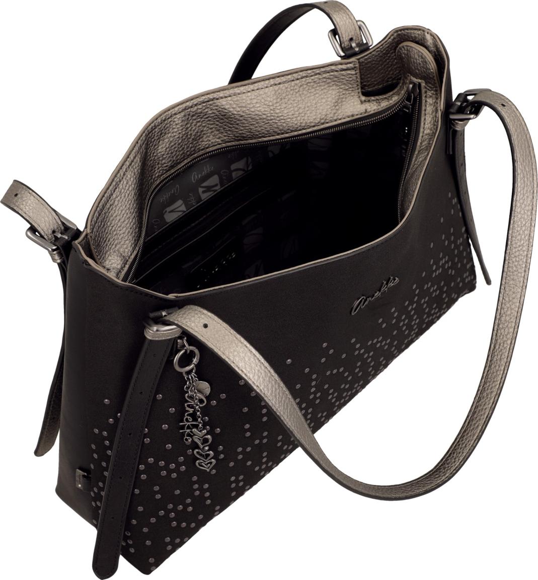 Anekke Tulip Essence Schultertasche Nieten - Schwarz