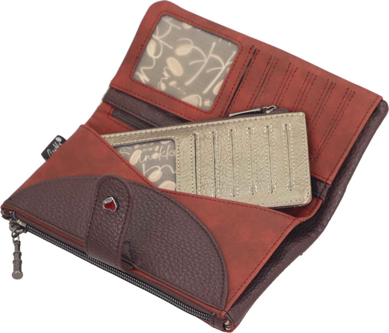 Anekke Tulip Odyssey Brieftasche Nieten - Bordeaux
