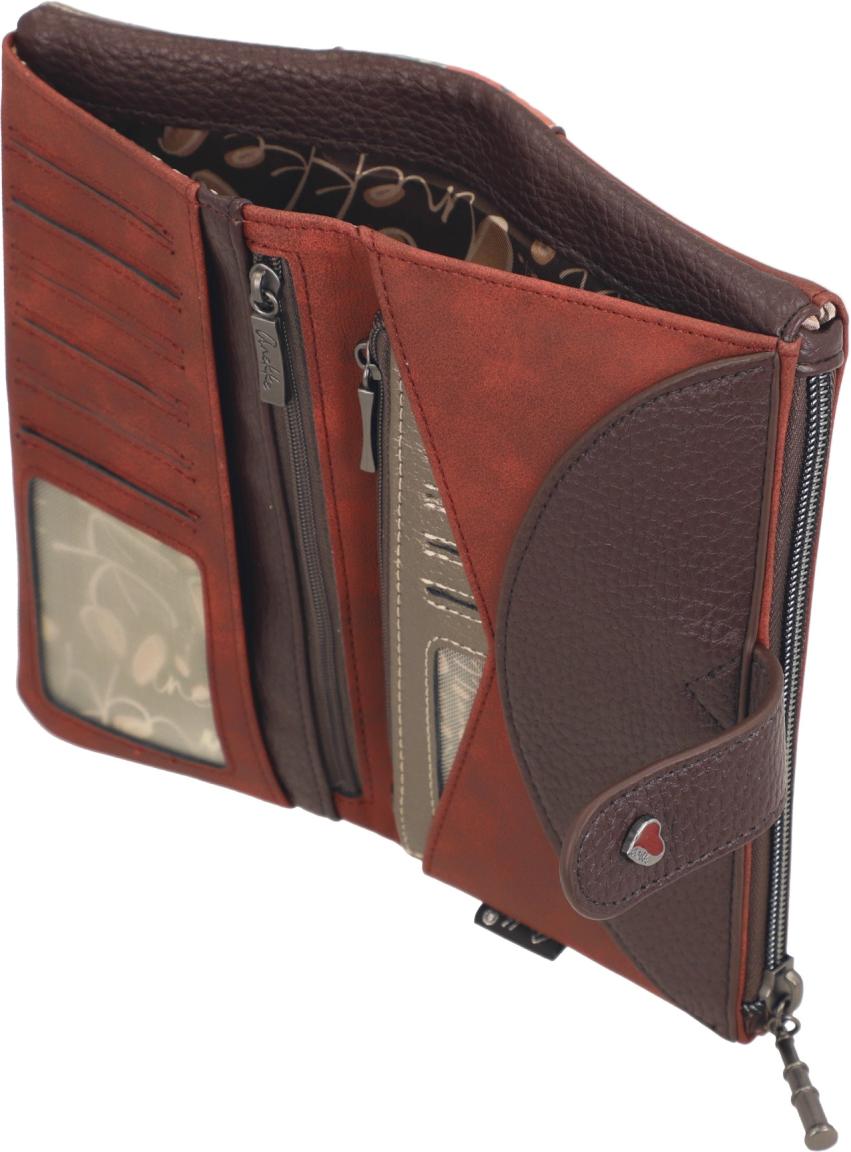 Anekke Tulip Odyssey Brieftasche Nieten - Bordeaux