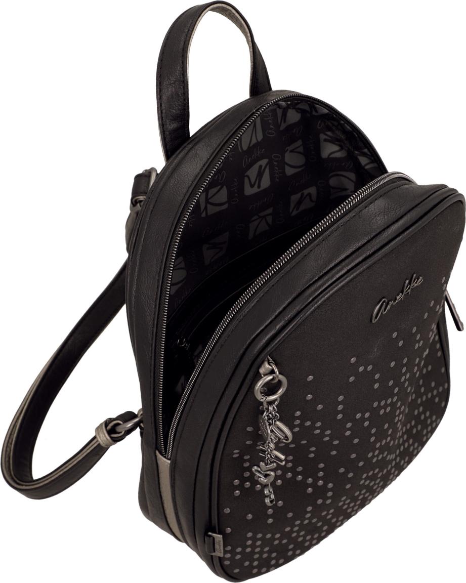 Anekke Tulip Rucksack Nieten - Schwarz