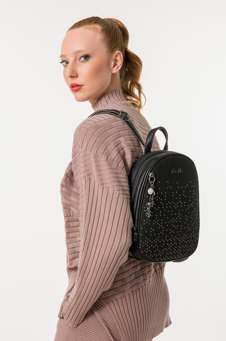 Anekke Tulip Rucksack Nieten - Schwarz