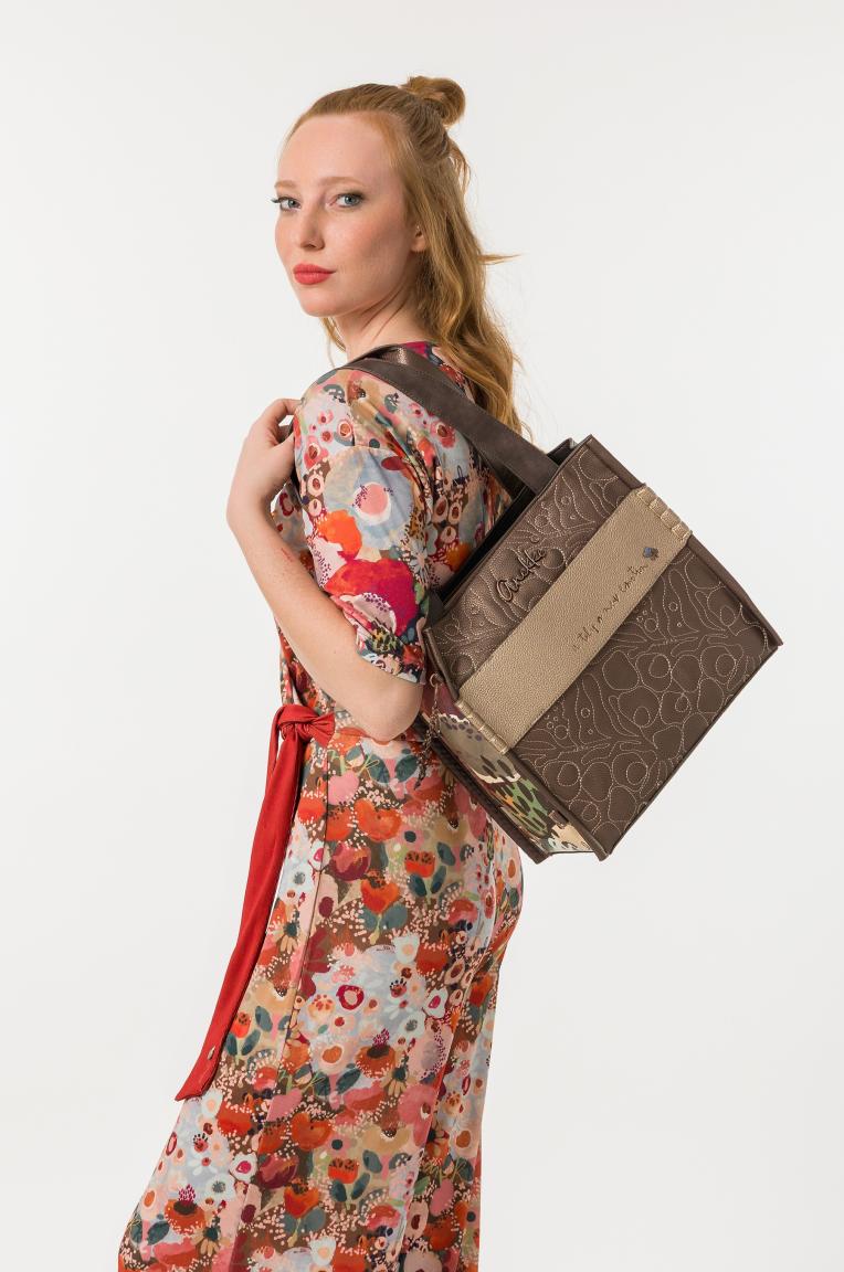Anekke Tulip Shoppertasche Stickerei - Braun