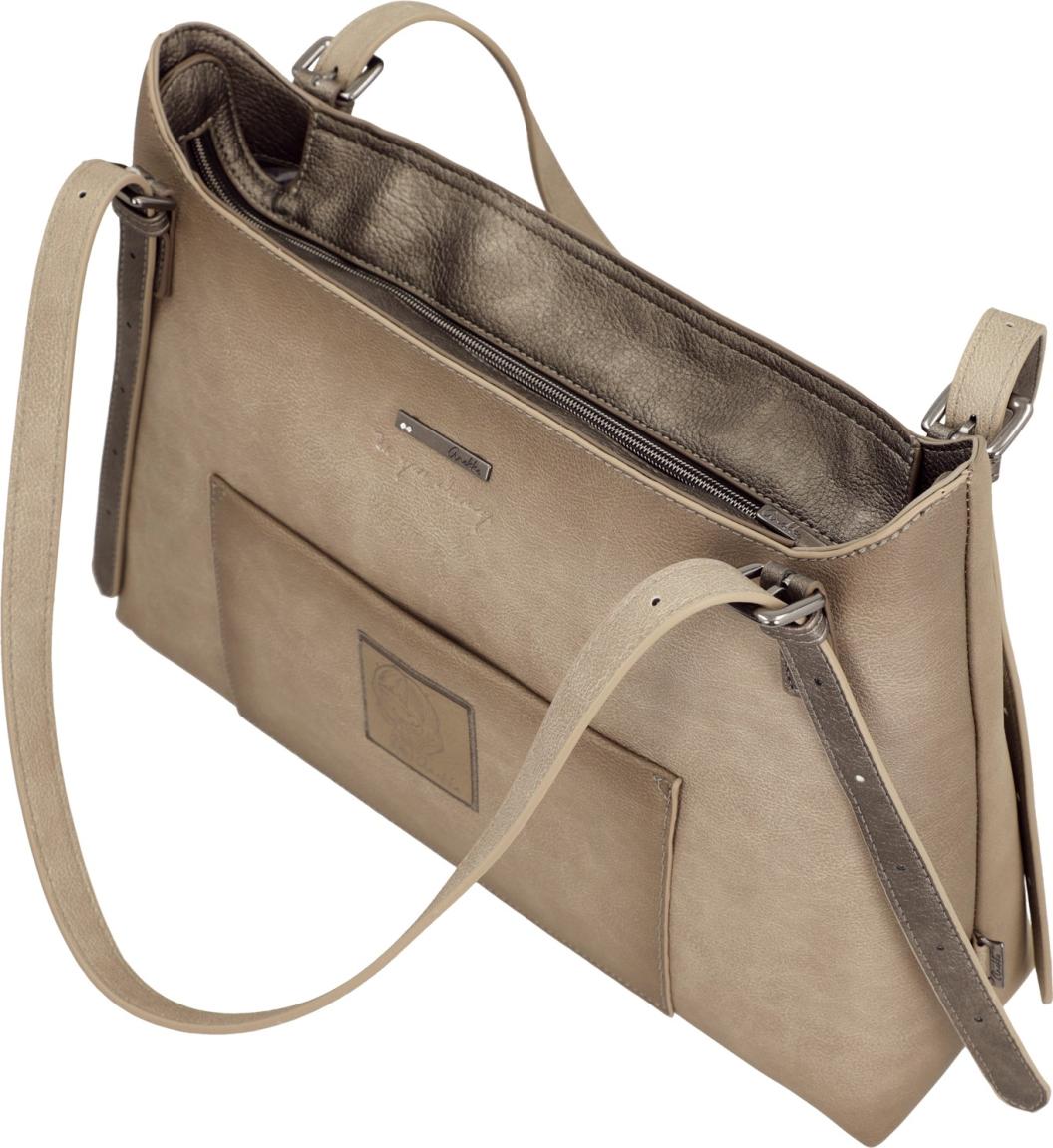 Anekke Tulipe Essence Schultertasche Nieten - Taupe