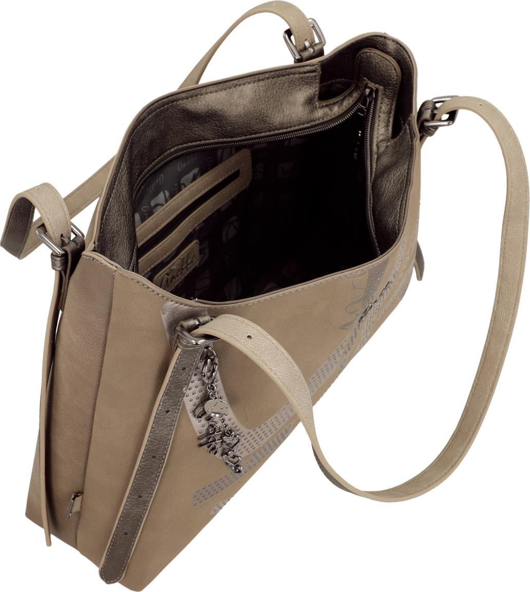 Anekke Tulipe Essence Schultertasche Nieten - Taupe