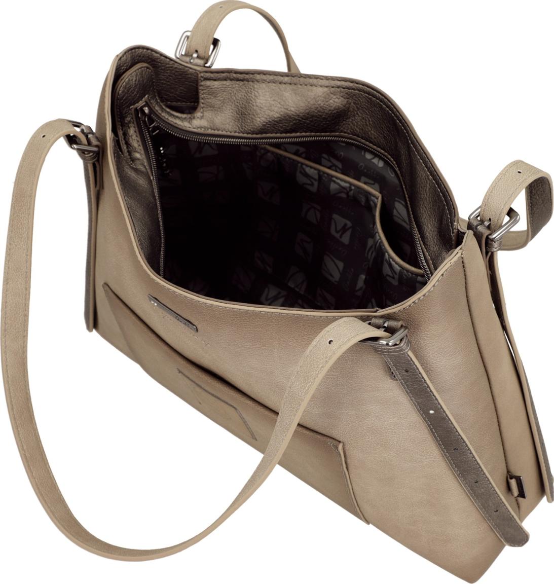 Anekke Tulipe Essence Schultertasche Nieten - Taupe