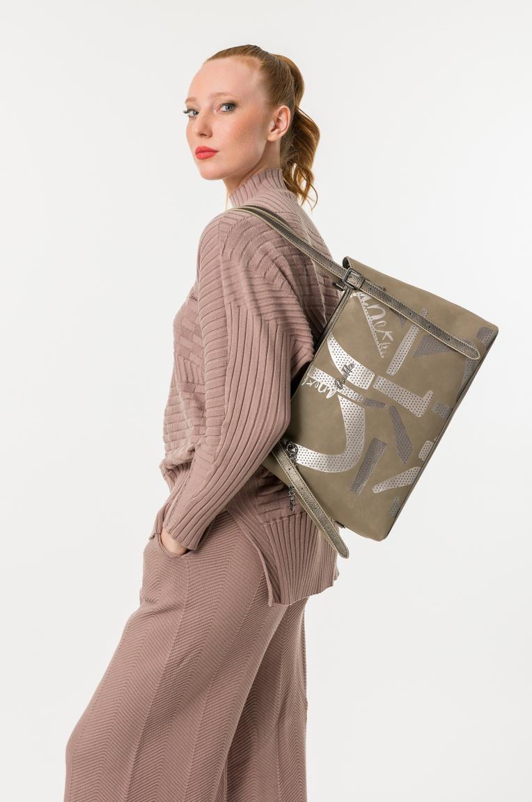 Anekke Tulipe Essence Schultertasche Nieten - Taupe