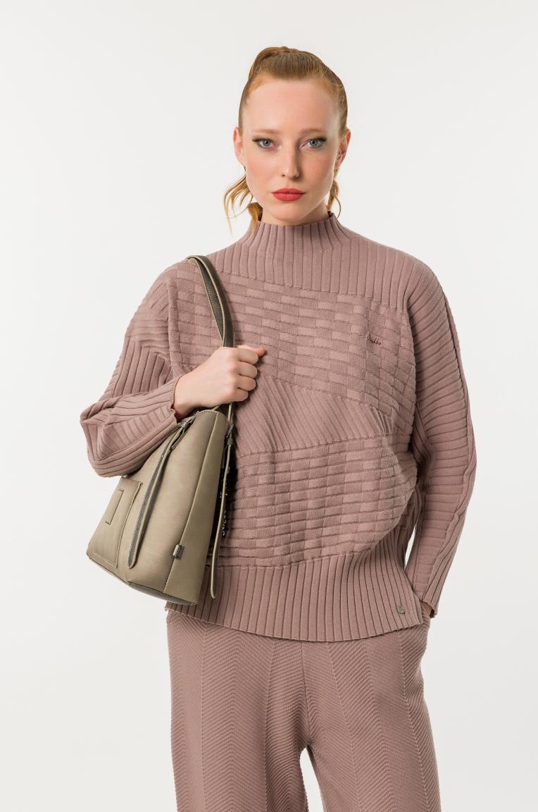 Anekke Tulipe Essence Schultertasche Nieten - Taupe