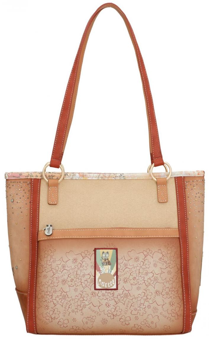 Anekke XL Damentasche Peace & Love Flowers grün Nieten