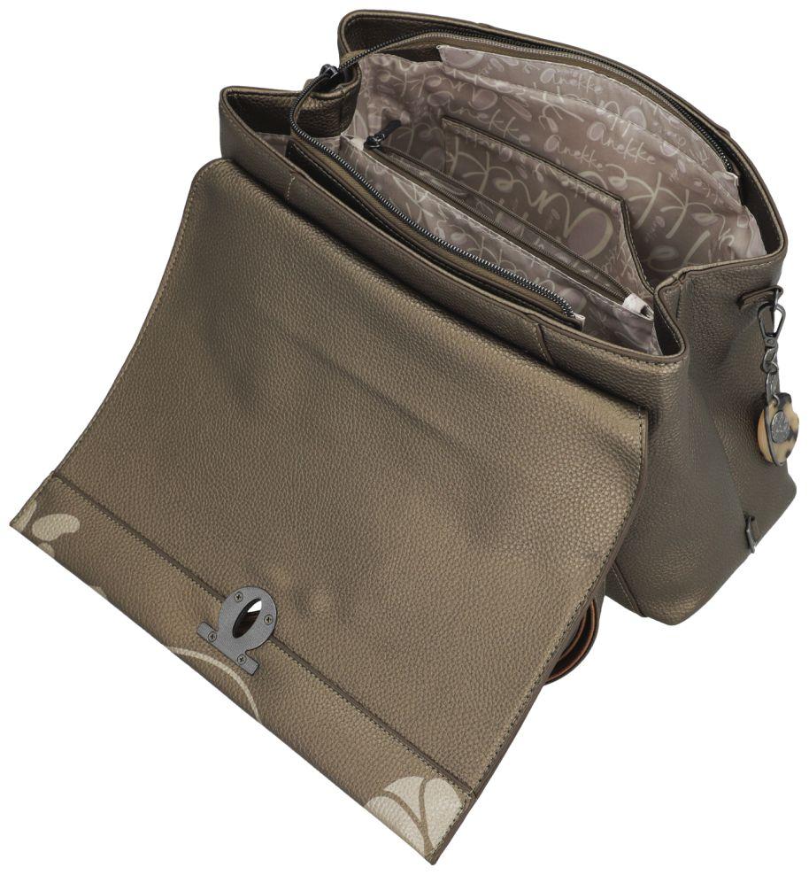 Anekke rechteckige Schultertasche Sophia Gaia metallic Überschlag