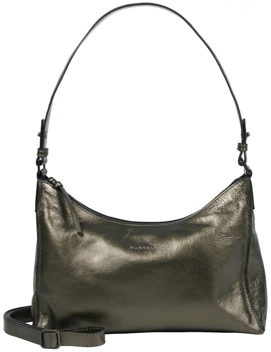 BURKELY Leder Handtasche Creased Crystal Gun Metal