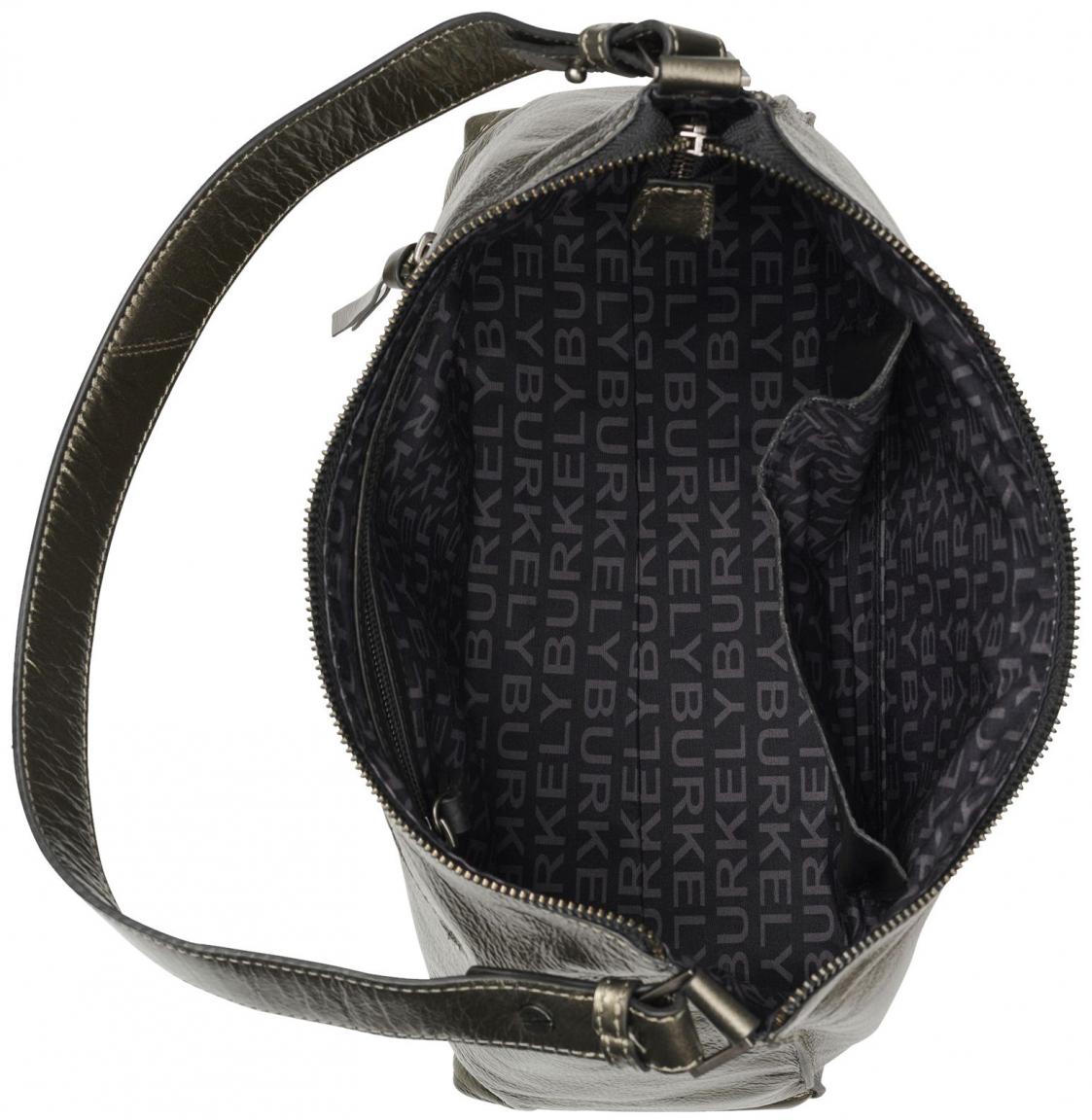 BURKELY Leder Handtasche Creased Crystal Gun Metal