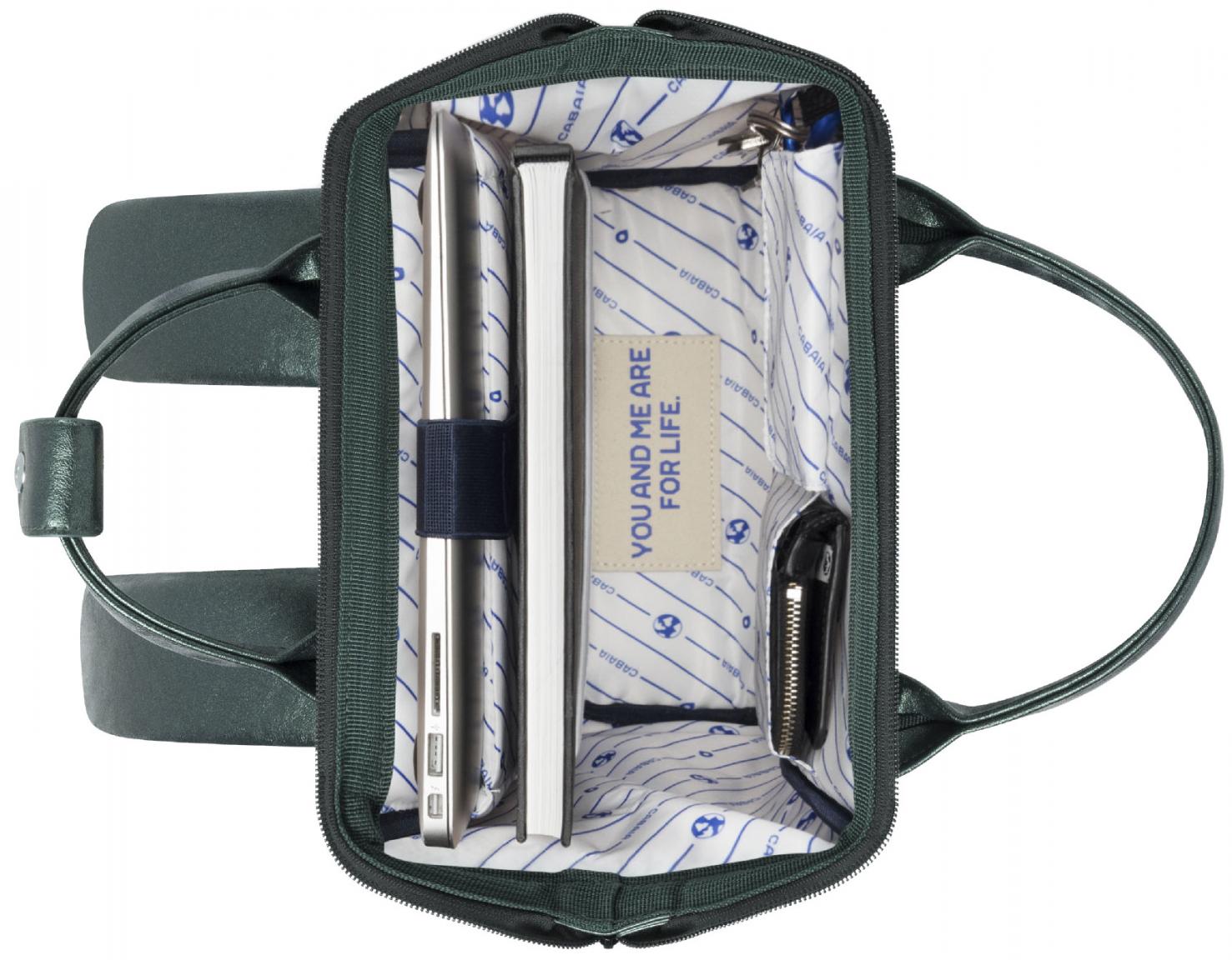 Backpack Cabaia Adventurer Small Lucerne dunkelgrün schimmernd Molle