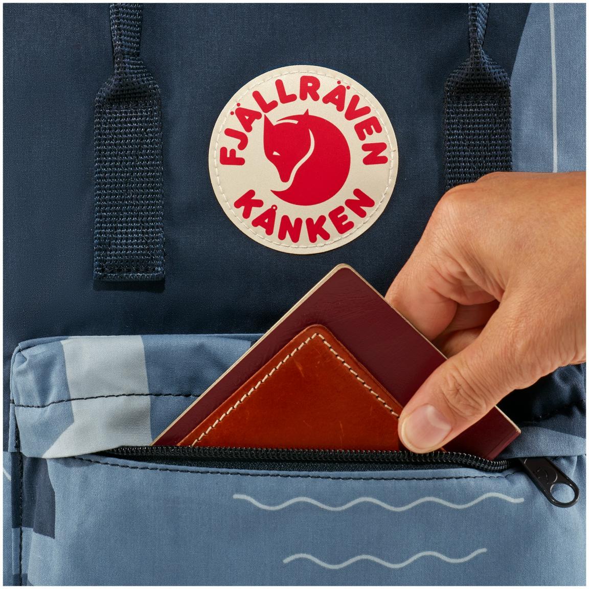 Backpack Fjällräven Kanken Art Sey grau Print