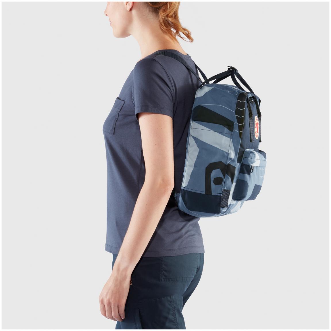 Backpack Fjällräven Kanken Art Sey grau Print