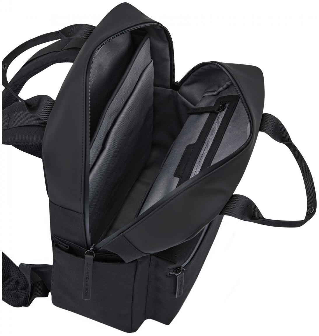 Backpack Kapten & Son schwarz wasserabweisend Bergen Pro