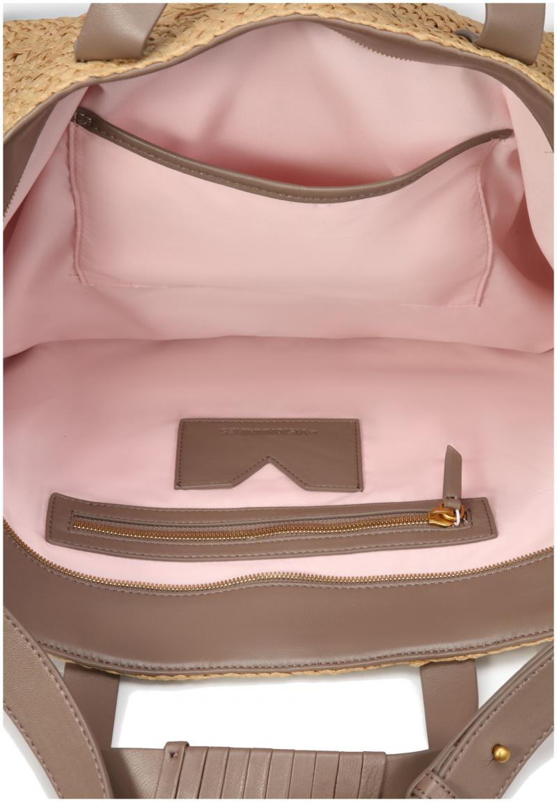 Basttasche Les Visionnaires Nia Raffia Nature Taupe
