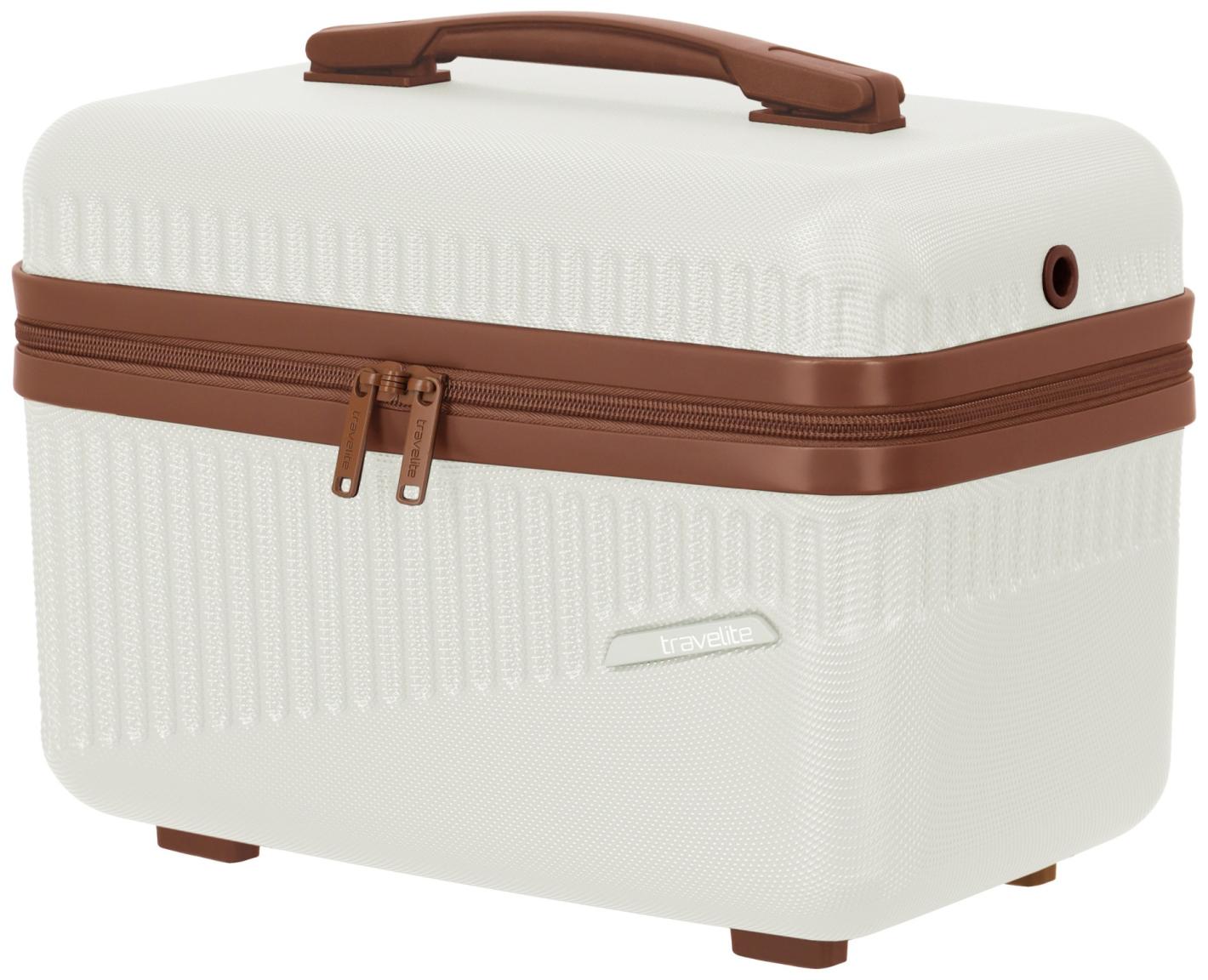 Beautycase Travelite Bali weiß cognac Hartschale