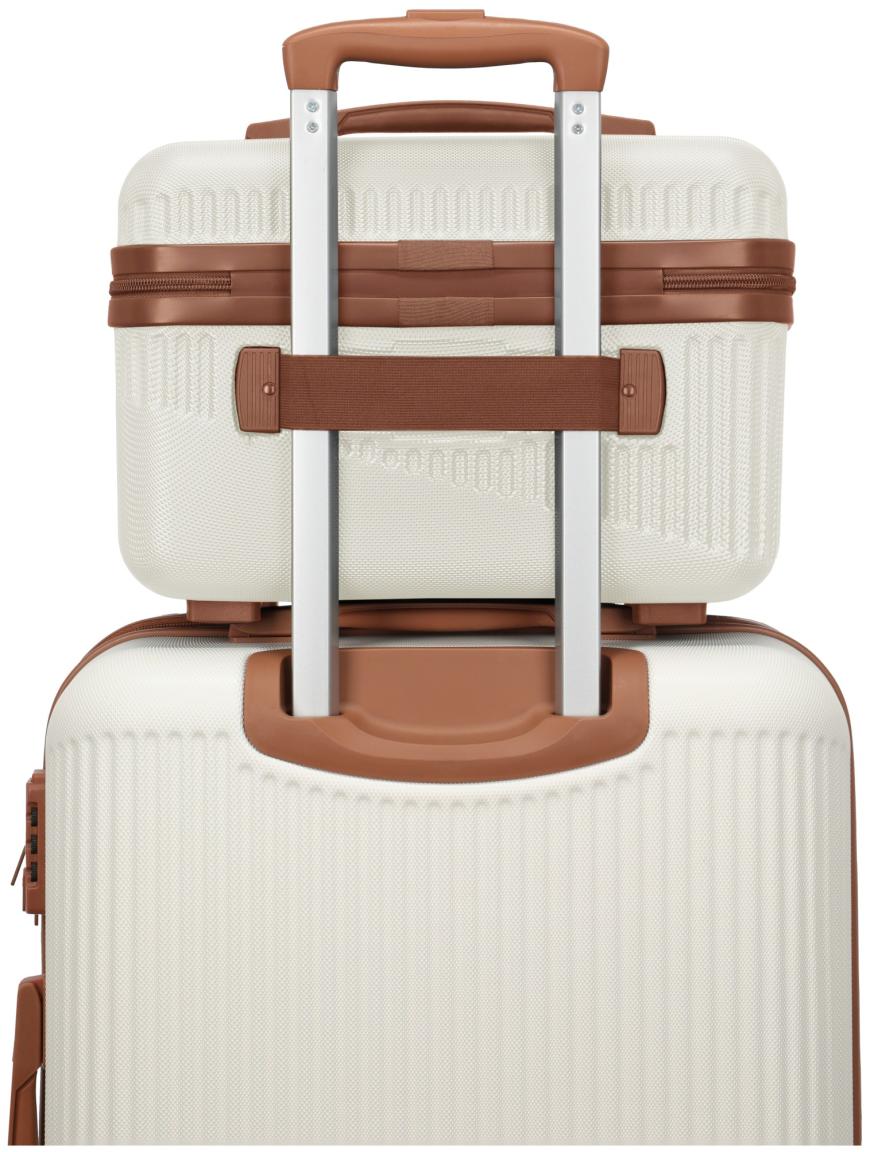Beautycase Travelite Bali weiß cognac Hartschale