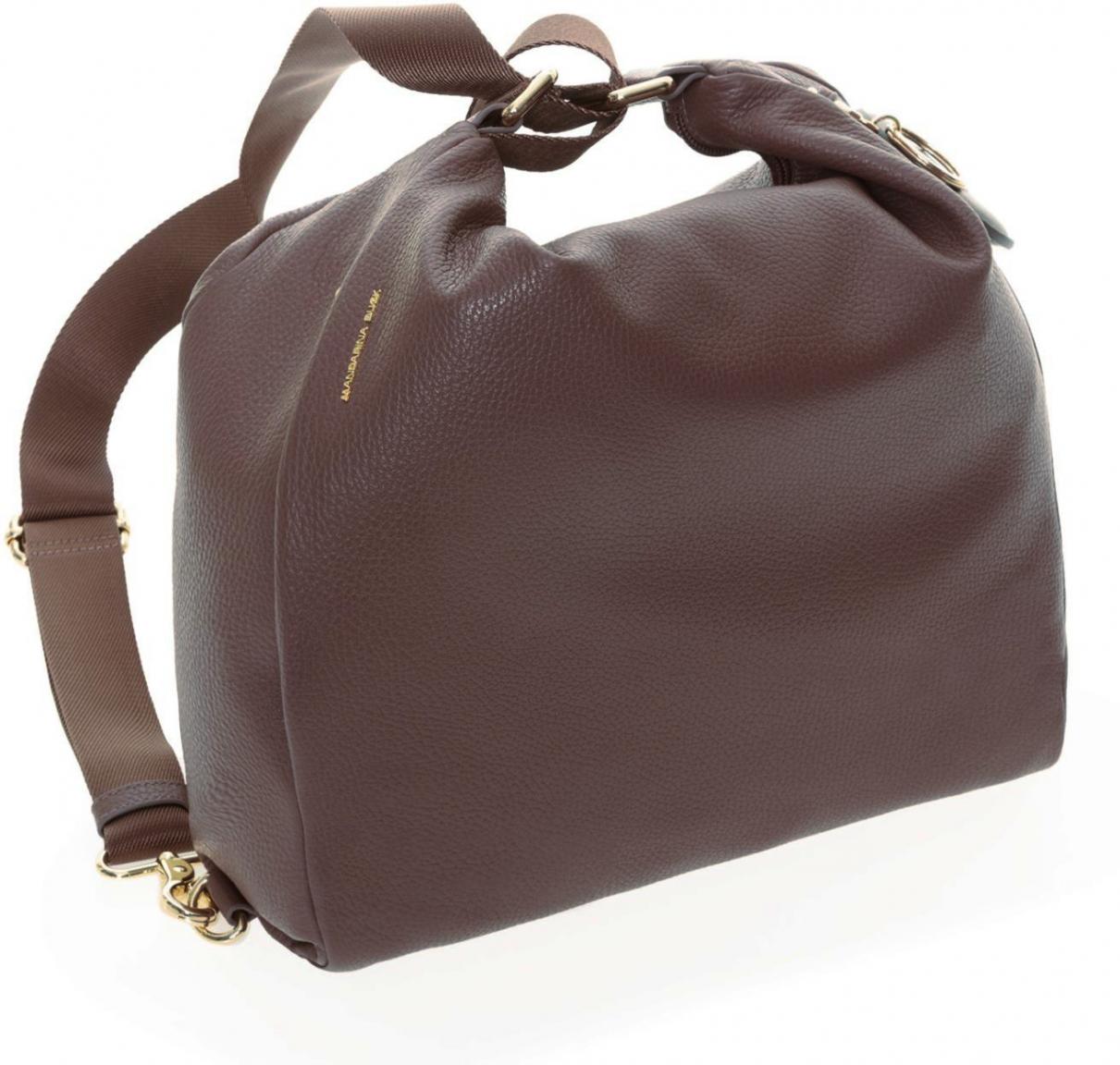 Beutelrucksack Stormy Weather Leder dunkelgrau Mandarina Duck Mellow Leather Hobo