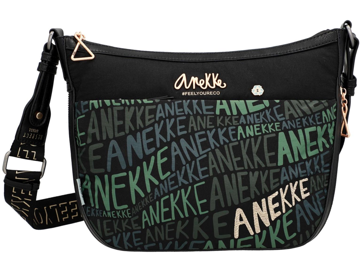 Beuteltasche Anekke Nature Woods schwarz grün erweiterbar recycled Eco friendly