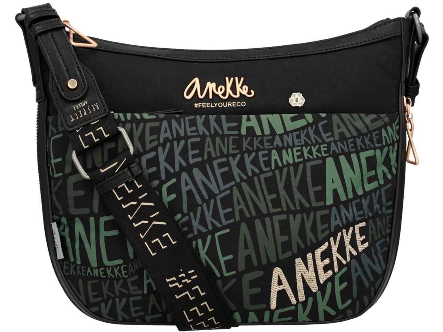Beuteltasche Anekke Nature Woods schwarz grün erweiterbar recycled Eco friendly