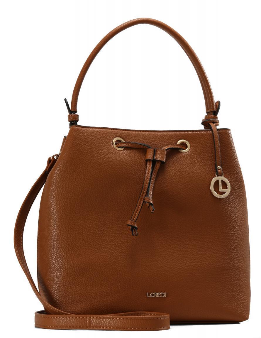 Beuteltasche Ebony L.Credi Cognac braun