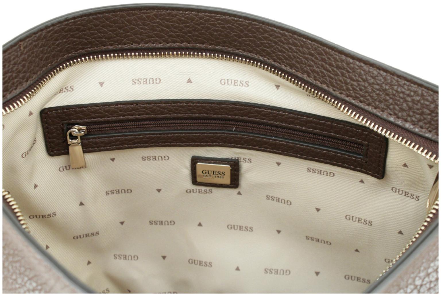 Beuteltasche Guess Marsha Crossbody Bucket Bag schwarz