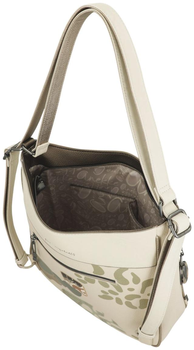 Beuteltrucksack hellbeige Ziernieten Anekke Sophia Gaia