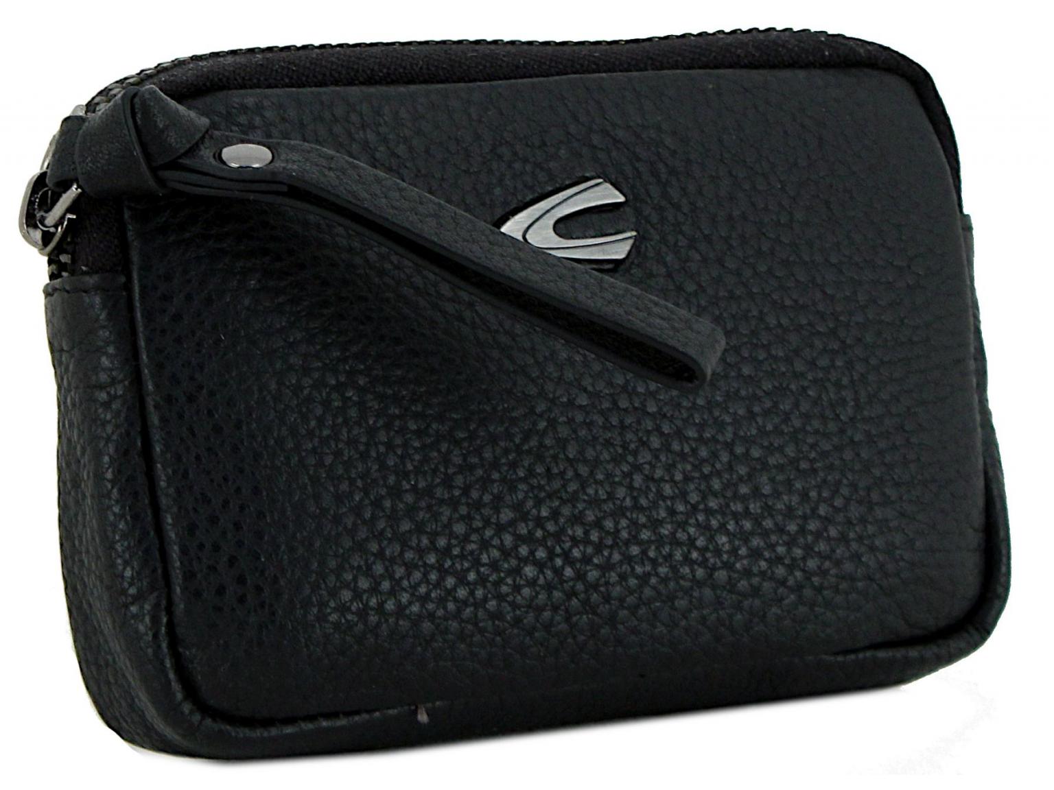 Big Keycase Camel Active Pura Medium Leather Black