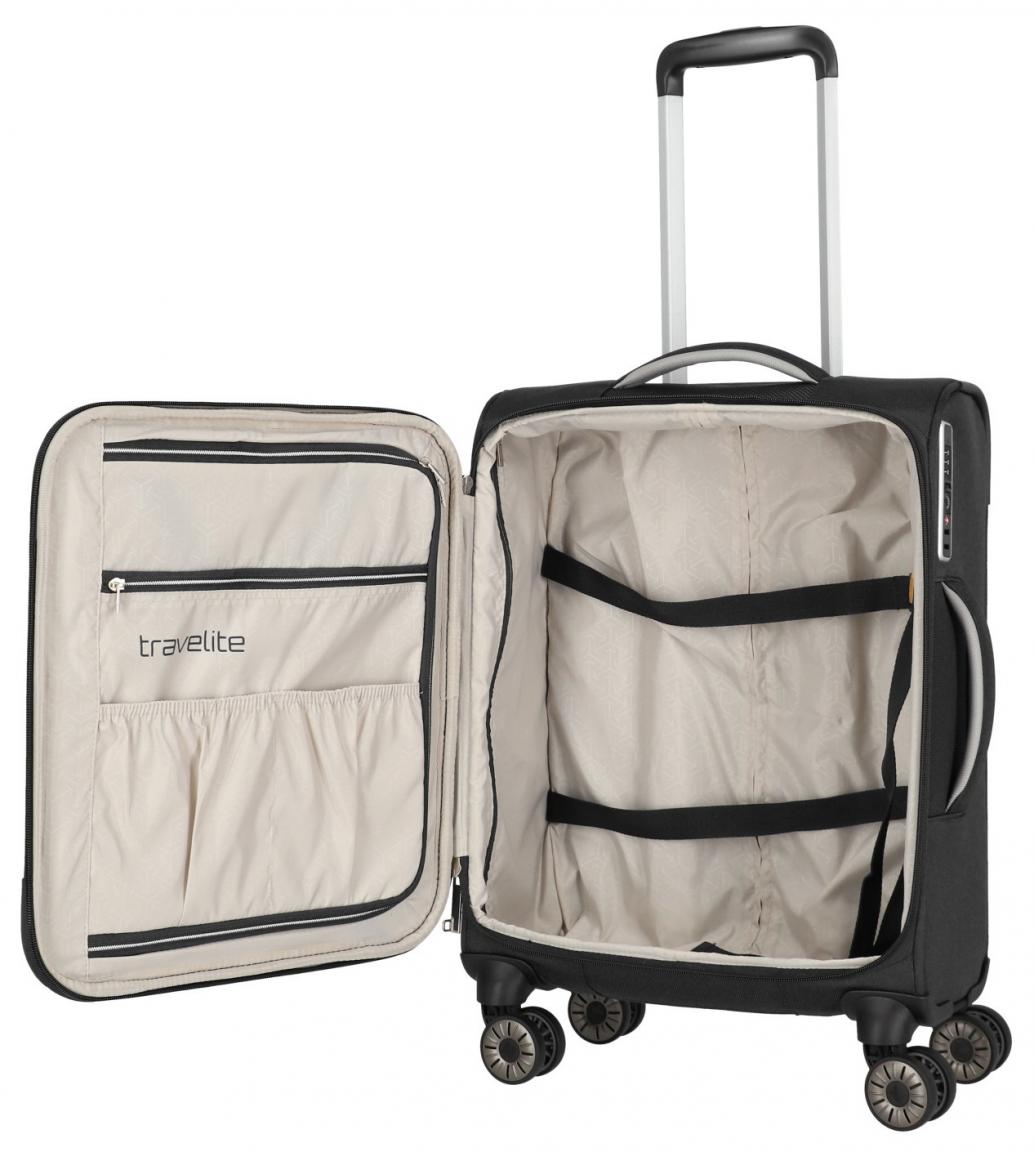 Bordtrolley schwarz Travelite Miigo S 55cm Handgepäck recycled