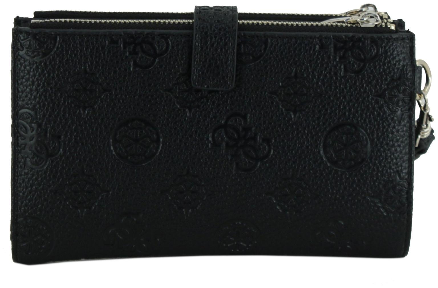 Brieftasche Logoprint grau schwarz Guess Laurel II Coal