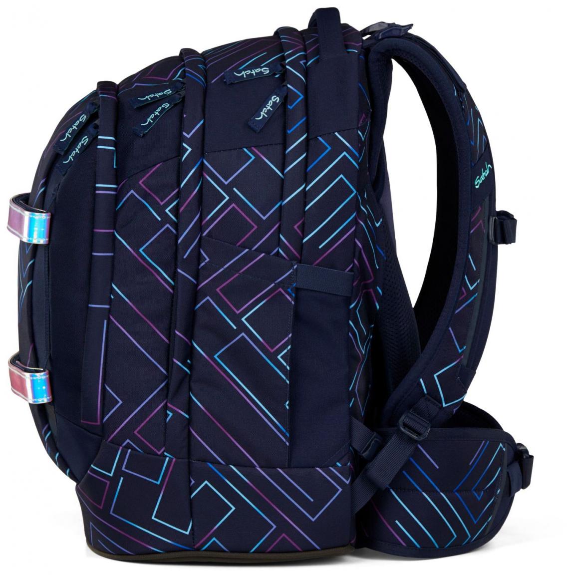Bücherrucksack Satch Purple Laser irisierend dunkelblau Swap
