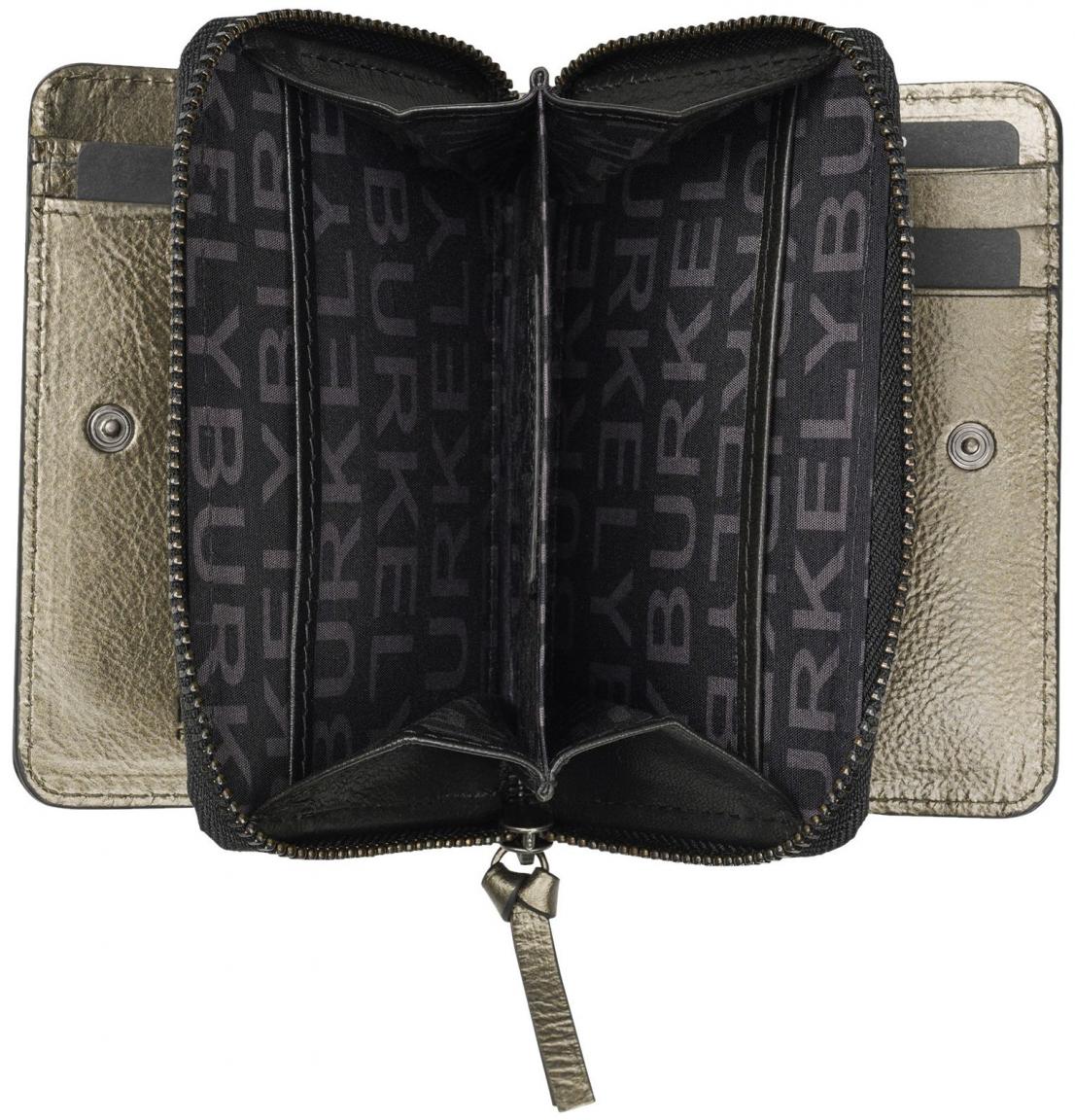 Burkely Damen Portemonnaie Medium Creased Crystal Gun Metal