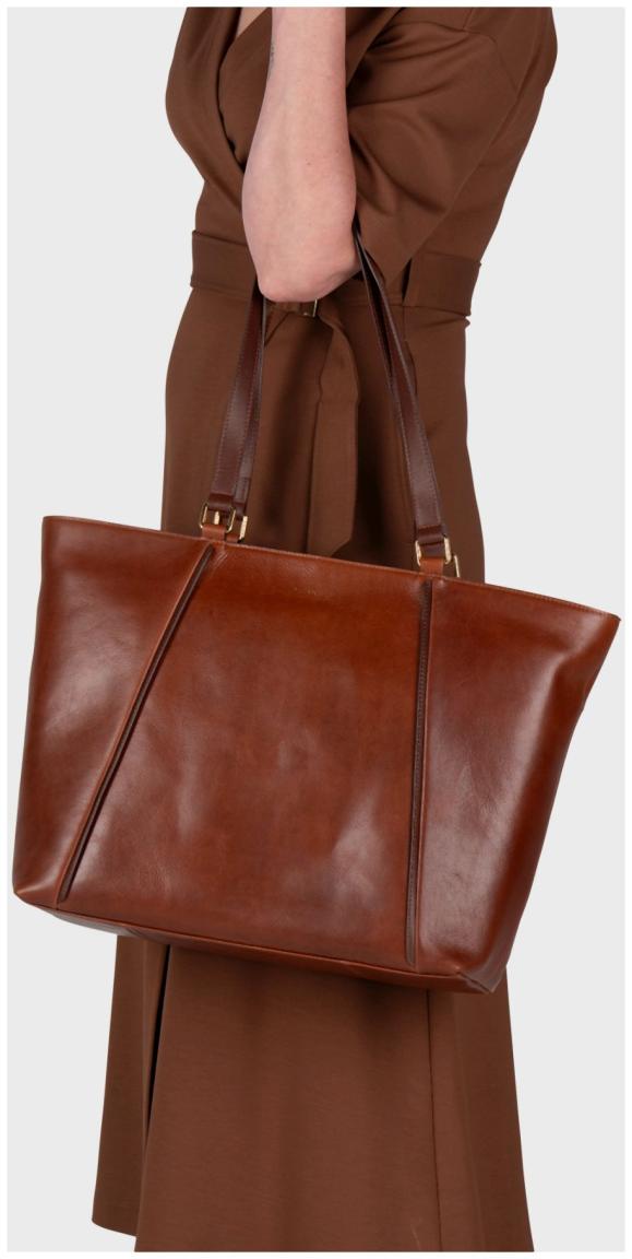 Burkely Fine Florence Shopper Leder Chestnut - Braun