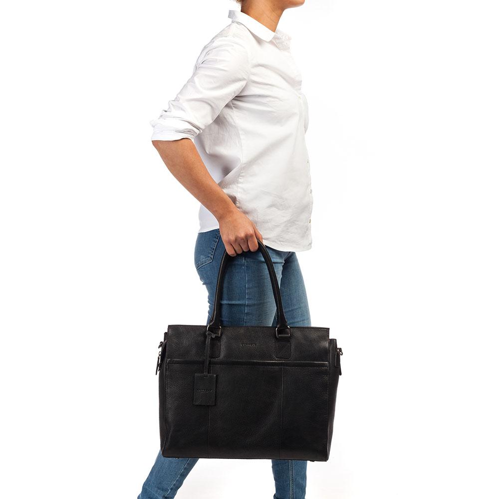 Burkely Laptoptasche Echtleder schwarz Antique Avery Fundamentals