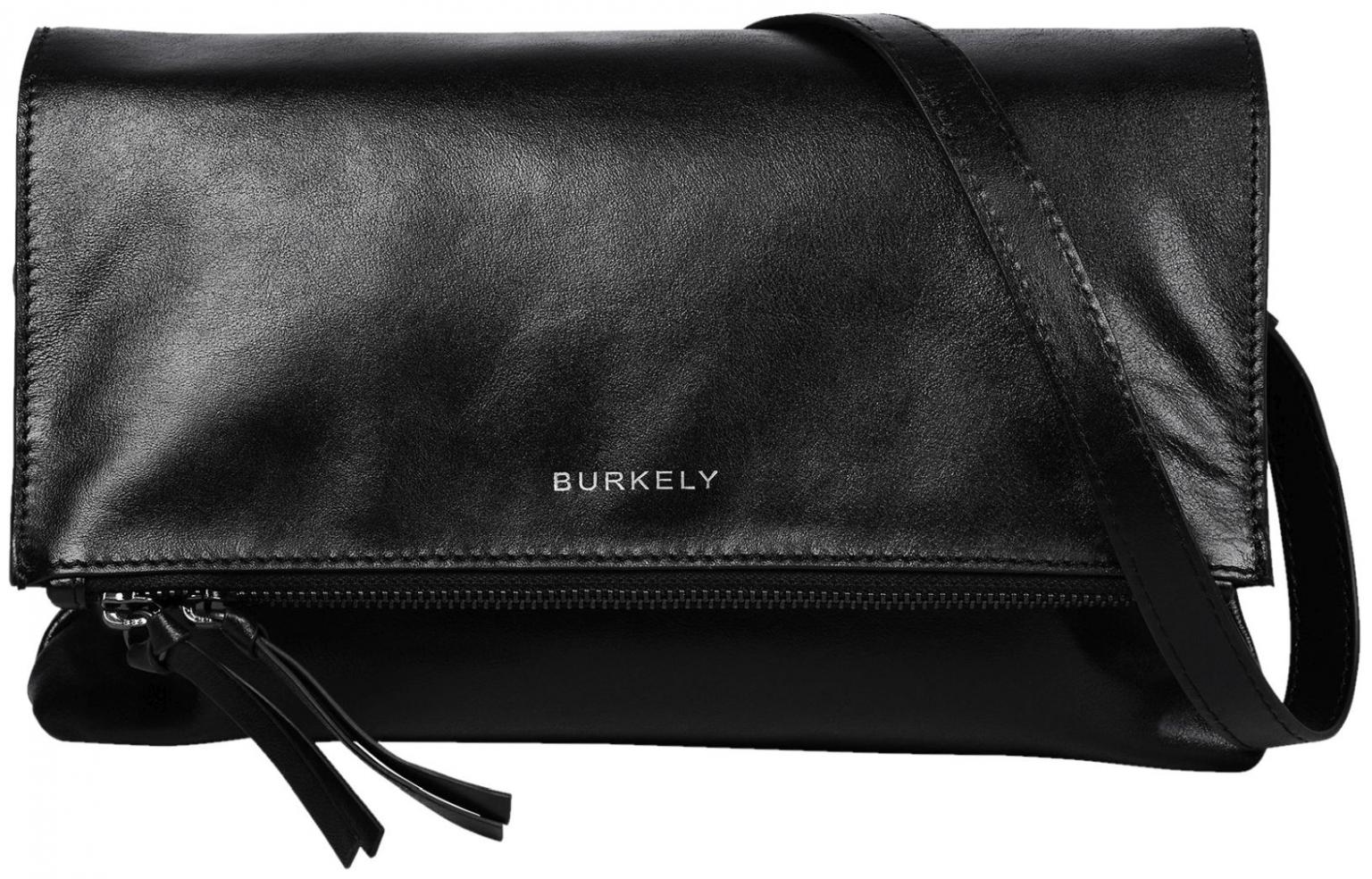 Burkely Schultertasche Leder Creased Crystal Black