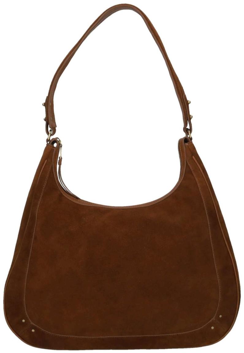 Burkely Sierra Hobo Ledertasche Velours Cognac - Braun