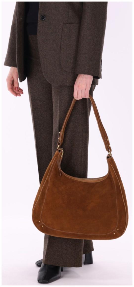 Burkely Sierra Hobo Ledertasche Velours Cognac - Braun