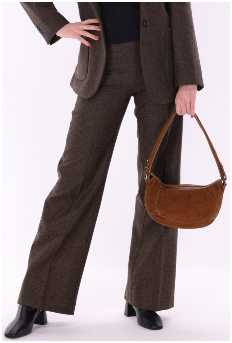 Burkely Sierra Schultertasche Leder Velours Cognac - Braun