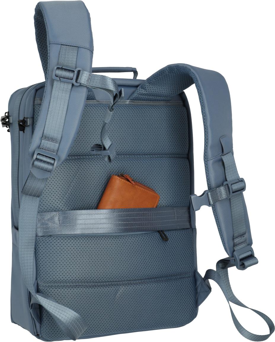 Businessrucksack jeansblau Travelite Workfloow nachhaltig