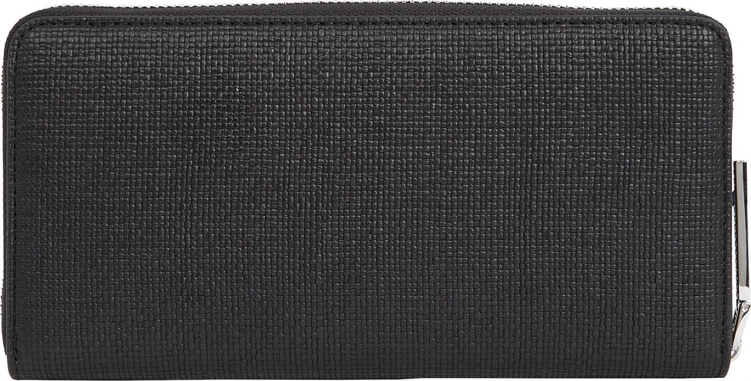 CK Longbörse Daily Large Zip Arround Calvin Klein schwarz mit Struktur