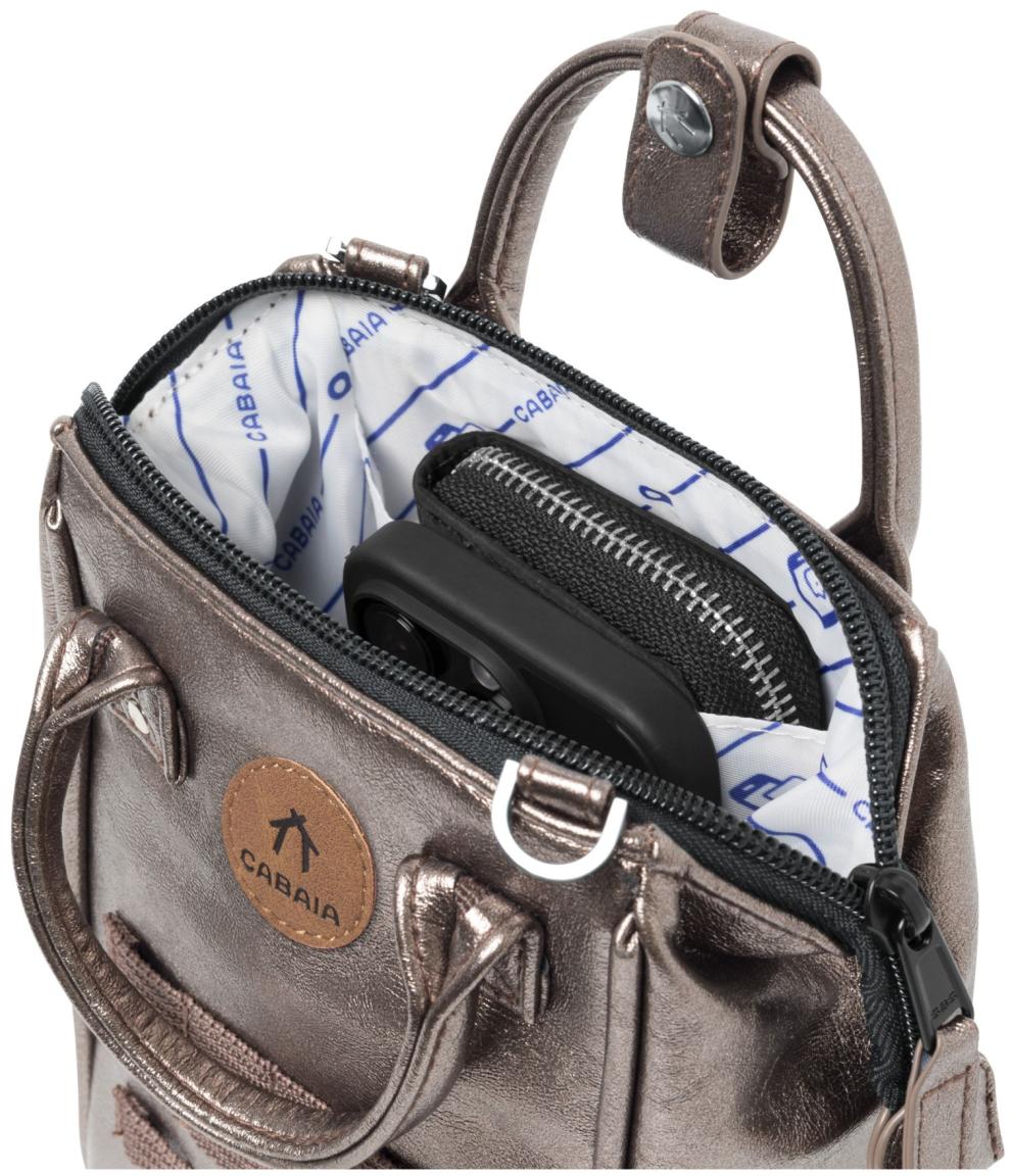 Cabaia Adventurer Nano Bag Crossover Tasche Louisville - Metallic Braun
