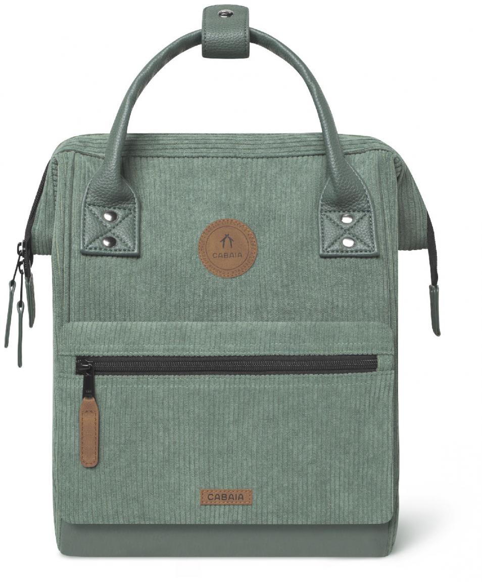 Cabaia Citybackpack samtig Niagara grün Cord Adventurer Small