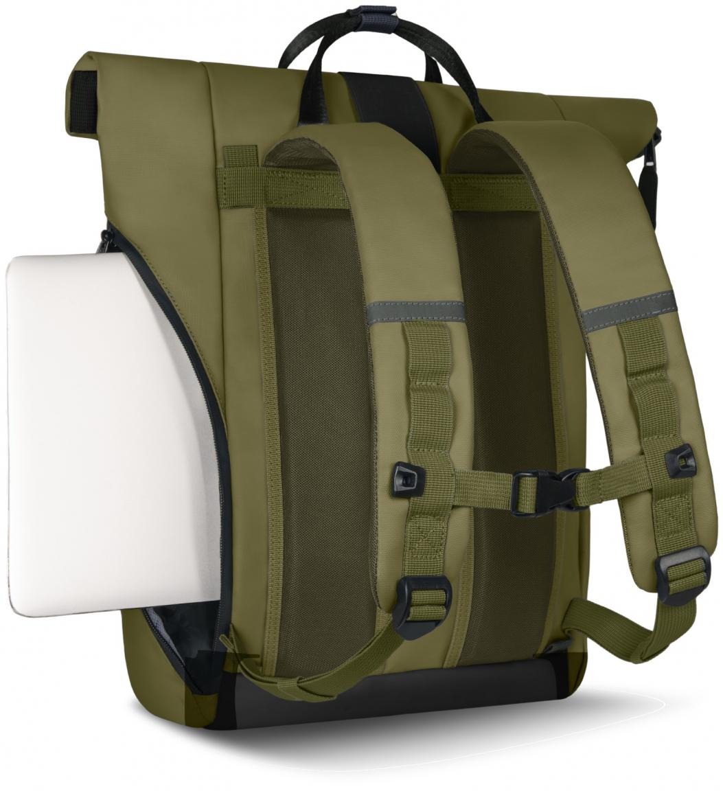 Cabaia Explorer Medium Grenoble olivgrün Wanderrucksack Rolltop