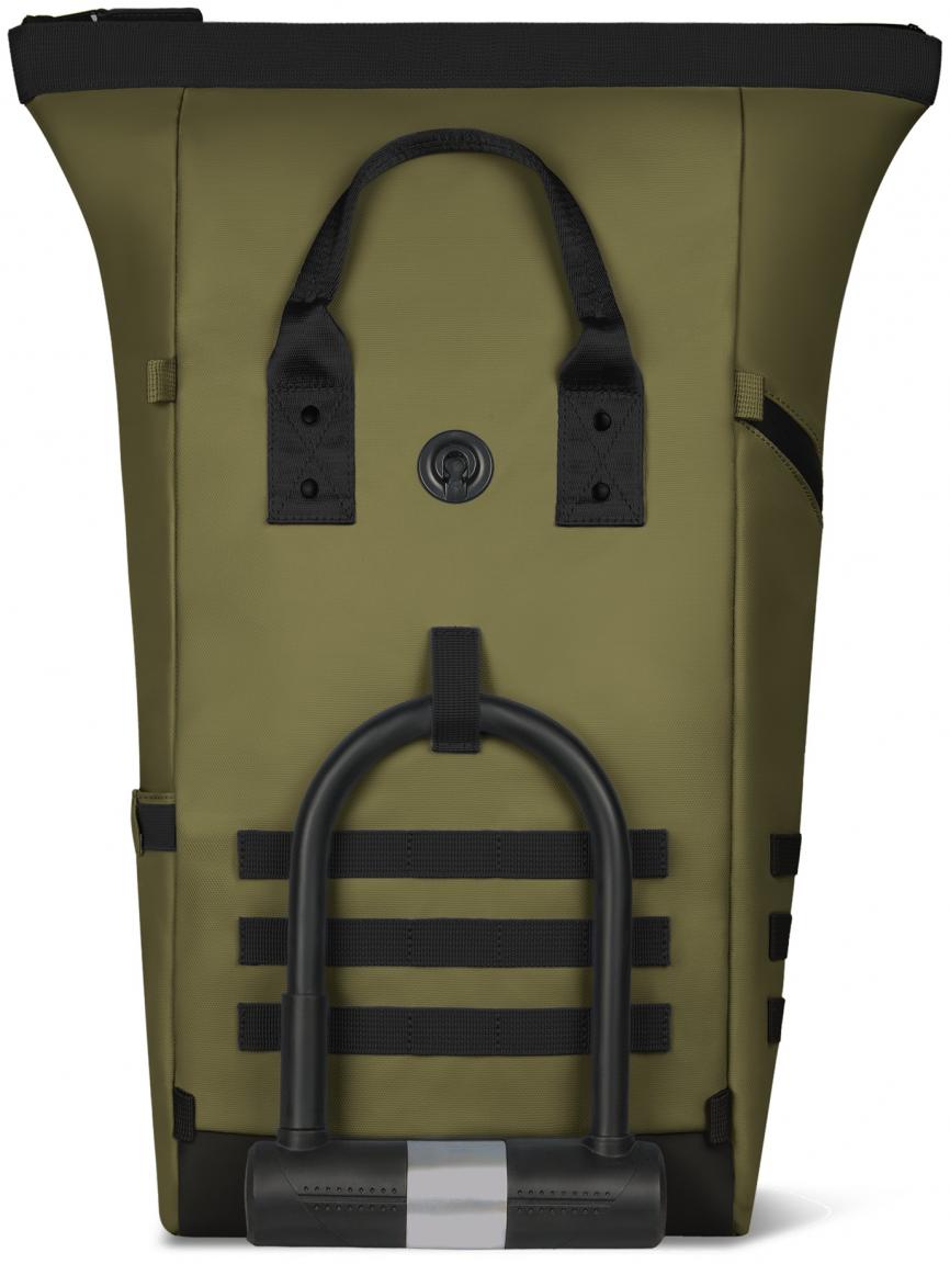 Cabaia Explorer Medium Grenoble olivgrün Wanderrucksack Rolltop