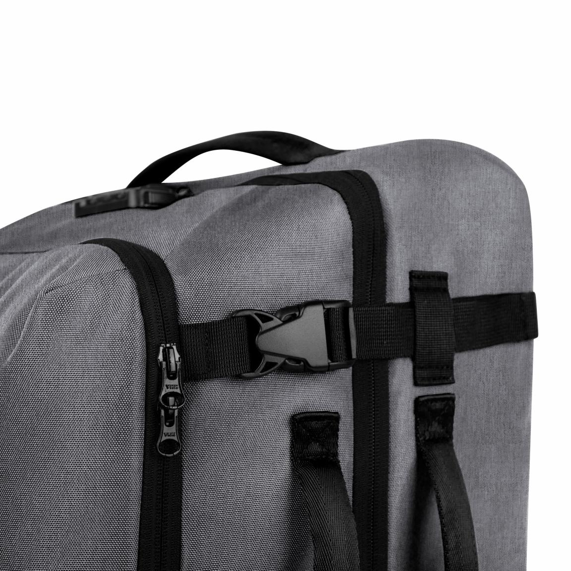 Cabaia Handgepäckskoffer mit Rucksackfunktion Soft Suitcase Getaria S Grau