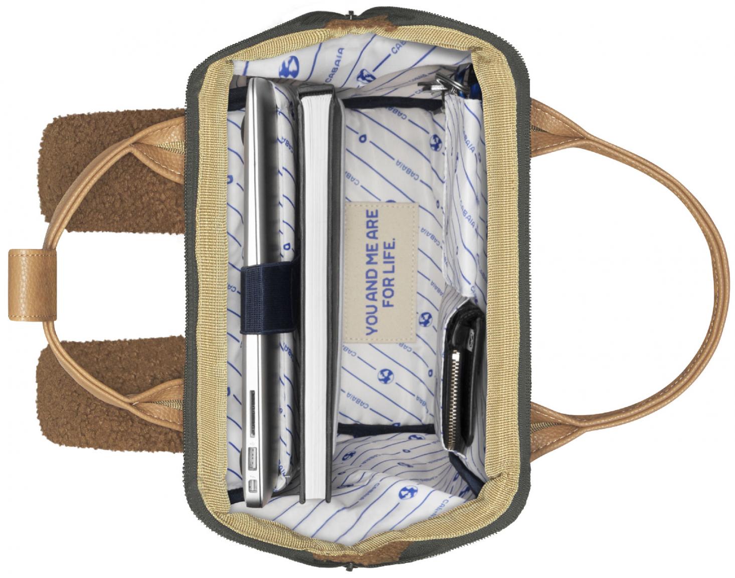 Cabaia kuscheliger Freizeitrucksack Adventurer Small Tucson braun Kontrast