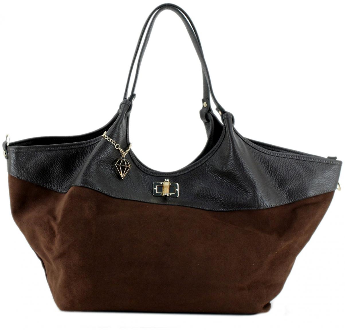 Caleidos Beuteltasche XXL Echtleder Black