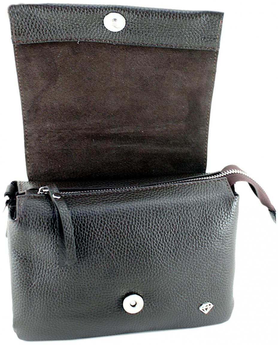 Caleidos Damentasche Leder Castoro Mittelbraun
