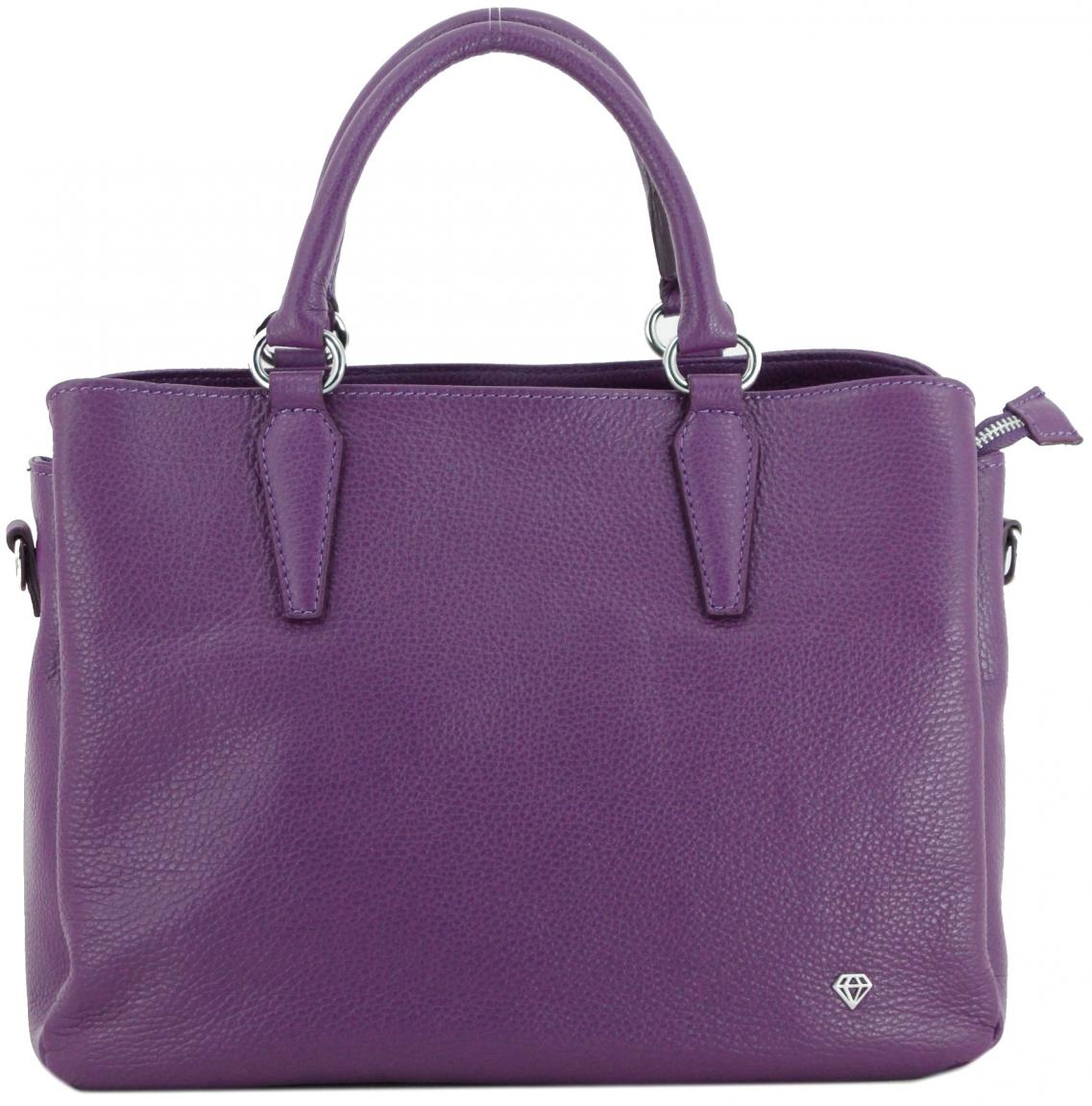 Caleidos Kurzgrifftasche schwarzes Leder Webgurt